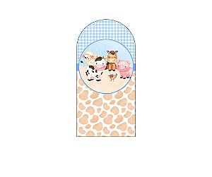 Painel Romano Veste Fácil 1,00x2,00 -  Fazendinha Baby Azul 043