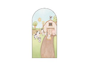 Painel Romano Veste Fácil 1,00x2,00 - Animais Fazendinha Tons Claros 047