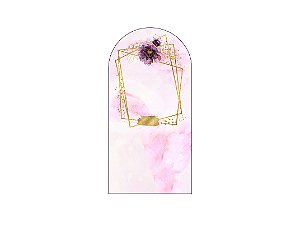 Painel Romano Veste Fácil 1,00x2,00 - Flores Roxas 011