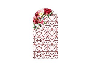 Painel Romano Veste Fácil 1,00x2,00 - Flores  Efeito Geométrico 015