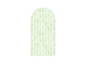 Painel Romano Veste Fácil 1,00x2,00 - Efeito Geométrico Triangulares  Verde 020
