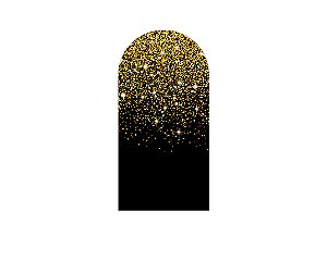 Painel Romano Veste Fácil 1,00x2,00 - Preto com Efeito Glitter Dourado 001