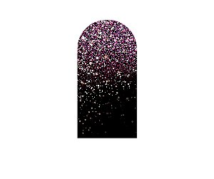 Painel Romano Veste Fácil 1,00x2,00 - Preto com Efeito Glitter Pink 003