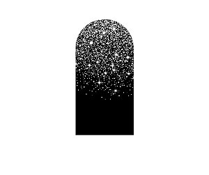 Painel Romano Veste Fácil 1,00x2,00 - Preto com Efeito Glitter Prateado 004
