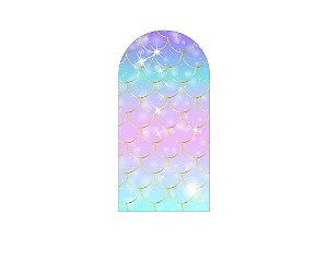 Painel Romano Veste Fácil 1,00x2,00 - Escamas de Sereia Efeito Glitter 009