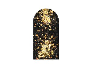 Painel Romano Veste Fácil 1,00x2,00 - Preto Efeito Luzes Douradas 019