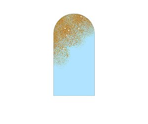 Painel Romano Veste Fácil 1,00x2,00 - Branco Efeito Glitter Dourado 068