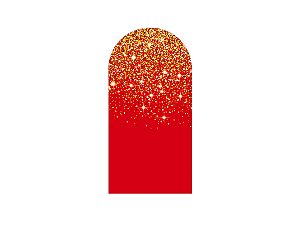 Painel Romano Veste Fácil 1,00x2,00 - Vermelho Efeito Glitter Dourado 101