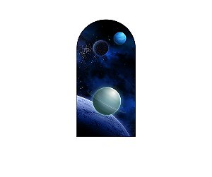 Painel Romano Veste Fácil 1,00x2,00 - Planetas Galáxia Azul 003