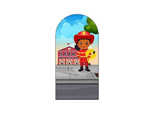 Painel Romano Veste Fácil 1,00x2,00 - Bombeira Cute na Cidade 010