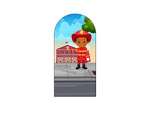 Painel Romano Veste Fácil 1,00x2,00 - Bombeiro Cute na Cidade 011