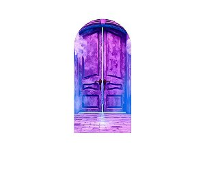 Painel Romano Veste Fácil 1,00x2,00 - Halloween Porta Azul e Roxo 031