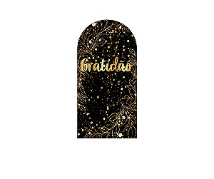 Painel Romano Veste Fácil 1,00x2,00 - Efeito Brilhos Gratidão Dourado 014