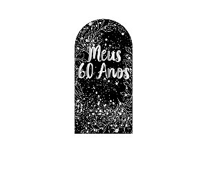 Painel Romano Veste Fácil 1,00x2,00 - Efeito Brilhos Meus 60 Anos Prateado 020