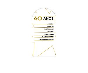 Painel Romano Veste Fácil 1,00x2,00 - Efeito Geométrico Dourado 40 Anos 041
