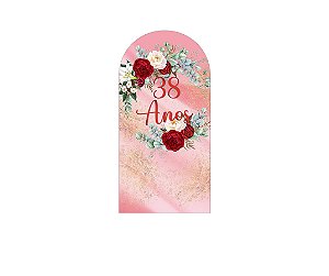 Painel Romano Veste Fácil 1,00x2,00 - Efeito Mármore Floral  38 Anos 119