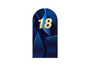 Painel Romano Veste Fácil 1,00x2,00 - 18 Anos Azul Marinho com Dourado 198