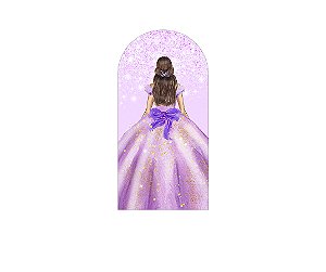 Painel Romano Veste Fácil 1,00x2,00 - Princesa Lilás Efeito Glitter 202