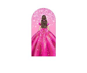 Painel Romano Veste Fácil 1,00x2,00 - Princesa Pink Efeito Glitter 204