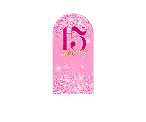Painel Romano Veste Fácil 1,00x2,00 - 15 Anos Pink Efeito Glitter 205