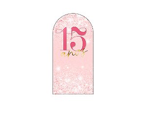 Painel Romano Veste Fácil 1,00x2,00 - 15 Anos Rosa Suave Efeito Glitter 207