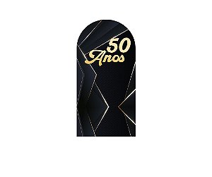 Painel Romano Veste Fácil 1,00x2,00 - 50 Anos Preto com Dourado 224