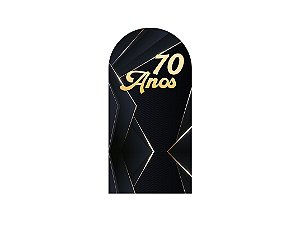 Painel Romano Veste Fácil 1,00x2,00 - 70 Anos Preto com Dourado 228