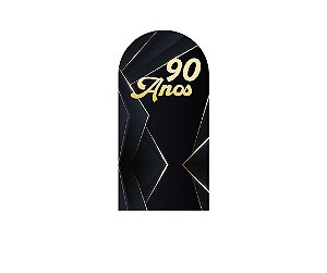 Painel Romano Veste Fácil 1,00x2,00 - 90 Anos Preto com Dourado 231