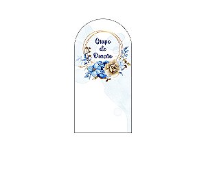 Painel Romano Veste Fácil 1,00x2,00 - Grupo de Oração Floral Azul 019