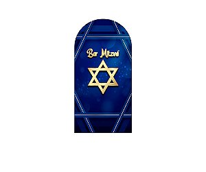 Painel Romano Veste Fácil 1,00x2,00 - Bar Mitzvá Azul Marinho e Dourado 058