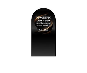 Painel Romano Veste Fácil 1,00x2,00 - Congresso Cristão Preto e Dourado 077