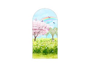 Painel Romano Veste Fácil 1,00x2,00 - Jardim Cute Aquarela 001