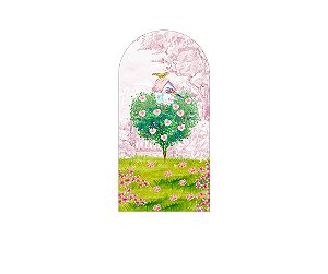 Painel Romano Veste Fácil 1,00x2,00 - Jardim Árvore Rosa 006