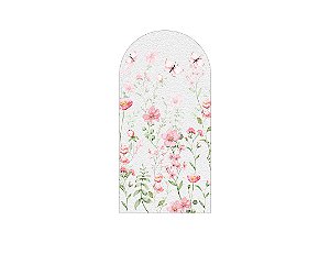 Painel Romano Veste Fácil 1,00x2,00 - Jardim com Flores Aquarela 027