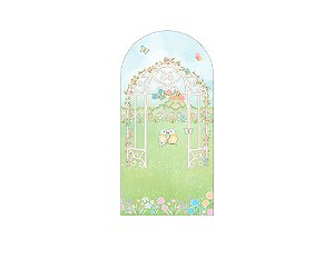 Painel Romano Veste Fácil 1,00x2,00 - Jardim Encantado Aquarela 034