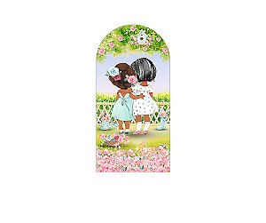 Painel Romano Veste Fácil 1,00x2,00 - Jardim Bonecas Cute 044