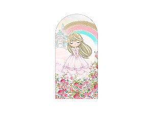 Painel Romano Veste Fácil 1,00x2,00 - Princesa Cute no Jardim Aquarela 049