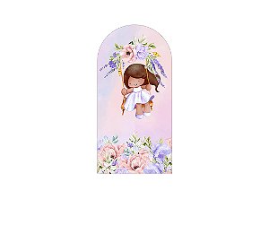 Painel Romano Veste Fácil 1,00x2,00 - Menina Cute no Jardim Florido 052