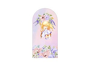 Painel Romano Veste Fácil 1,00x2,00 - Jardim Menina Cute no Balanço 053