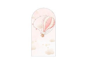 Painel Romano Veste Fácil 1,00x2,00 - Balão Aquarela Rosa com Bege 006