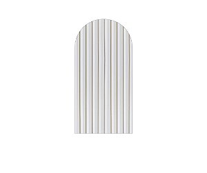 Painel Romano Veste Fácil 1,00x2,00 - Efeito Ripas de Madeira Branco 010