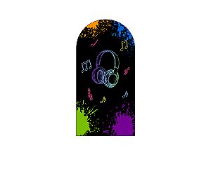 Painel Romano Veste Fácil 1,00x2,00 - Headphone Efeito Neon 002