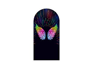 Painel Romano Veste Fácil 1,00x2,00 - Asas Coloridas Efeito Neon 005