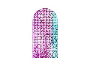 Painel Romano Veste Fácil 1,00x2,00 - Efeito Lantejoulas Azul e Rosa 005