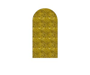 Painel Romano Veste Fácil 1,00x2,00 - Efeito Lantejoulas Quadradas Dourado 012