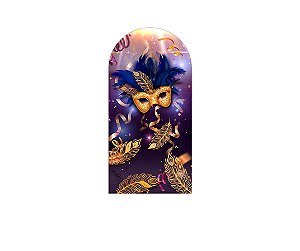 Painel Romano Veste Fácil 1,00x2,00 - Máscaras de Carnaval Dourada com Azul 020
