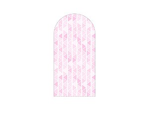 Painel De Festa Romano 1,00x2,00- Efeito Geométrico Triangulares Rosa 019