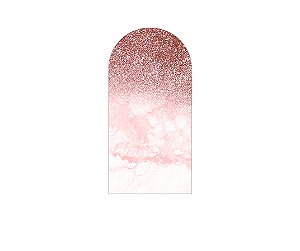 Painel De Festa Romano 1,00x2,00- Efeito Glitter e Mármore Rose 006