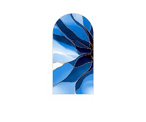 Painel De Festa Romano 1,00x2,00- Efeito Mármore Azul 014