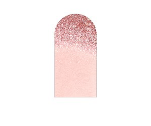 Painel De Festa Romano 1,00x2,00- Efeito Glitter Rose Gold 018